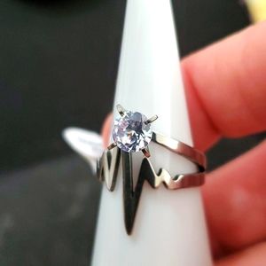 Fashion Stainless Steel Silver Women Girl  Rings